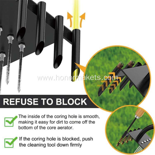 Aerator Lawn Tool Manual Dethatching & Soil Aerator Lawn Yard Tool with 16 Iron Spikes and 8 Cores garden hand tools